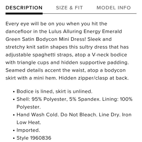 Lulus Alluring Energy Emerald Green Satin Mini Bodycon Dress - Picture 4 of 4